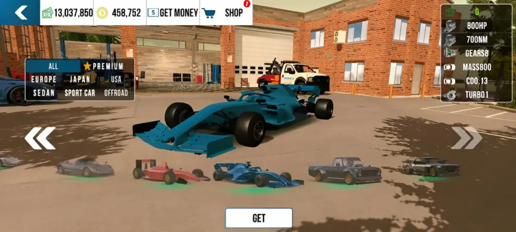 Formula 1 / F1 (Mercedes-benz) the second fastest car in car parking multiplayer.