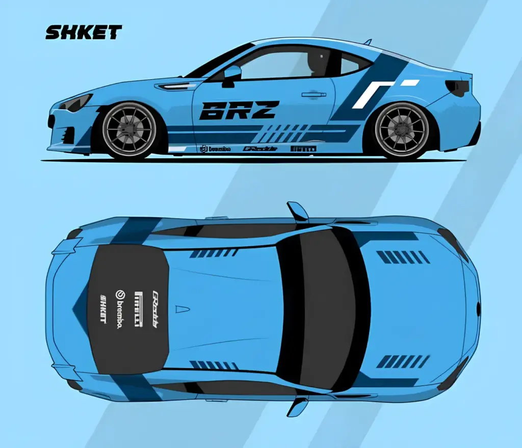 Car Parking Multiplayer design copy paste for Subaru BRZ