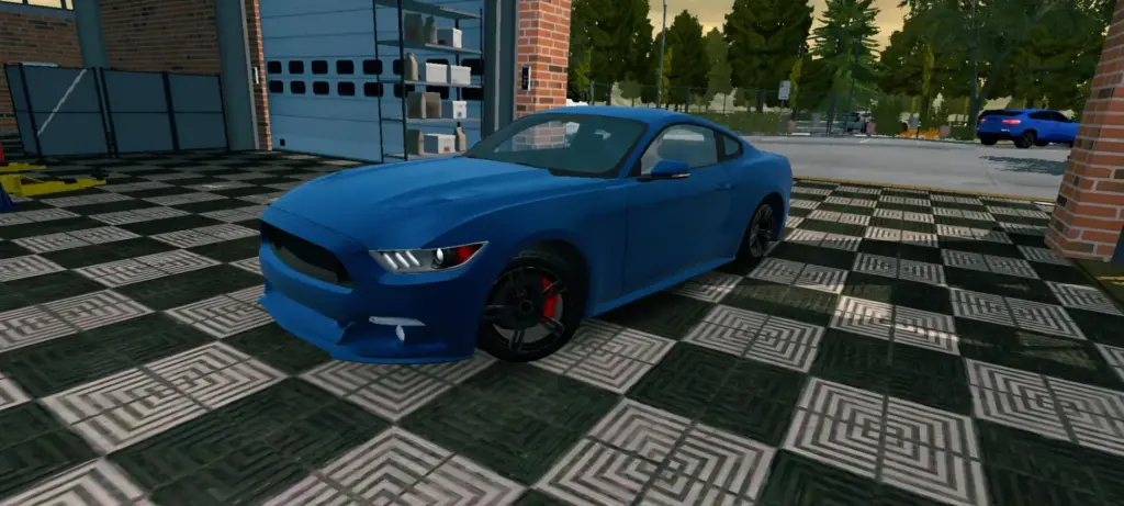 Blue Car in a list of car parking multiplayer color codes