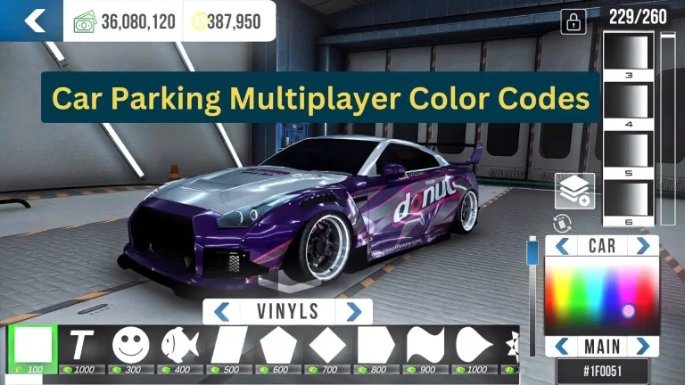 Best Car Parking Multiplayer Color Codes