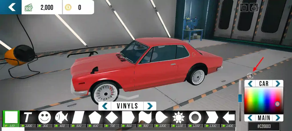 Remove color changes in car parking multiplayer mod apk